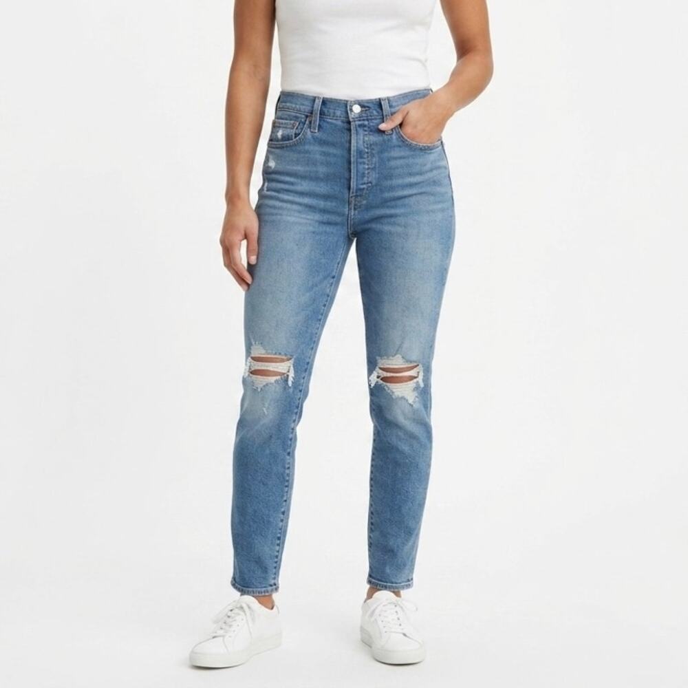 Madewell Womens The Perfect Vintage Jeans 28 Distressed High Rise Med Wash NC328
